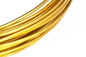 Dekoračné drôt hliníkový - zlatý