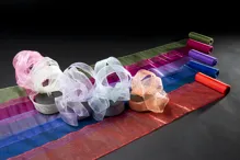 Organza uni 48,5 cm x 10m červenooranžová (2)