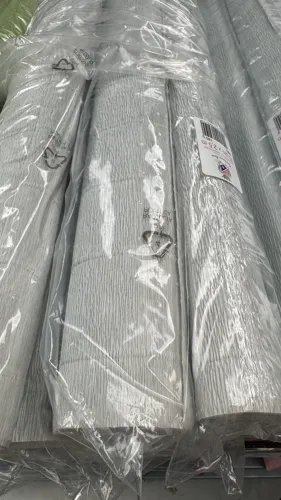 Krepový papír 180g role 50cm x 2,5m - světle šedomodrý 621  - II. JAKOST