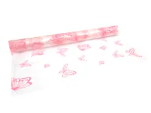 Floristická fólie průsvitná 50cm x 9,1m design motýlci 31 růžová Floristická fólie průsvitná 50cm x 9,1m design motýlci 31 růžová