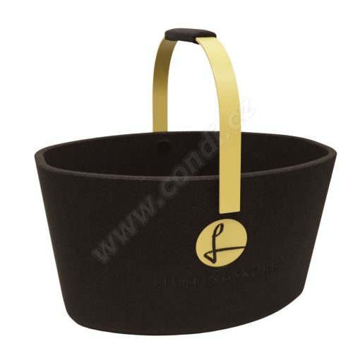 Milovaný košík černý s pastelově žlutou - LIEBLINGSKORB Basic deep black pastellgelb