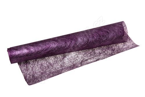 Świąteczna tkanina metaliczna długie włókno - metal 30cm x 4,6m fioletowa
