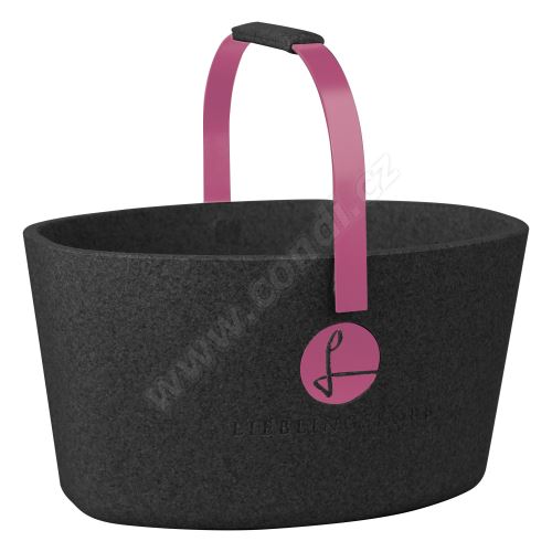 Milovaný košík černý s purpurovou - LIEBLINGSKORB Basic deep black magenta