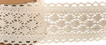 Bavlněná krajková stuha 5,8cm x 3m CL013 přírodní (1)
