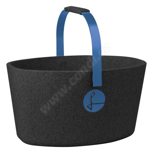 Milovaný košík černý s modrou - LIEBLINGSKORB Basic deep black blau