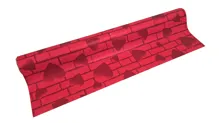 Floristická fólie 50cm x 9,1m - serdce cihla 22/17 červená Floristická fólie 50cm x 9,1m - serdce cihla 22/17 červená