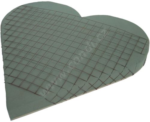 Srdce s aranžovacou hmotou 50 cm - plné