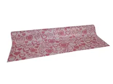 Floristická fólie 50cm x 9,1m - serc-duo 5\7-PUDROVÁ Floristická fólie 50cm x 9,1m - serc-duo 5\7-PUDROVÁ