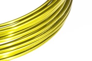 Dekoračné drôt hliníkový - žltý