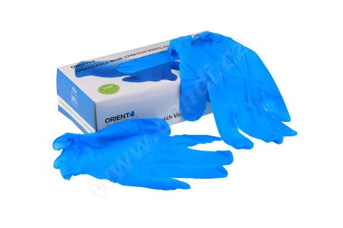 Vinylové rukavice XL 100 ks/box - modré