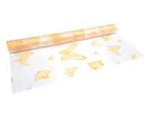 Floristická fólie průsvitná 50cm x 9,1m design motýlci 24 žlutá Floristická fólie průsvitná 50cm x 9,1m design motýlci 24 žlutá