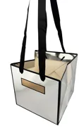 Floristická taška FB312143-S 18x18x18cm 10 kusů v balení - stříbrná Floristická taška FB312143-S 18x18x18cm 10 kusů v balení - stříbrná
